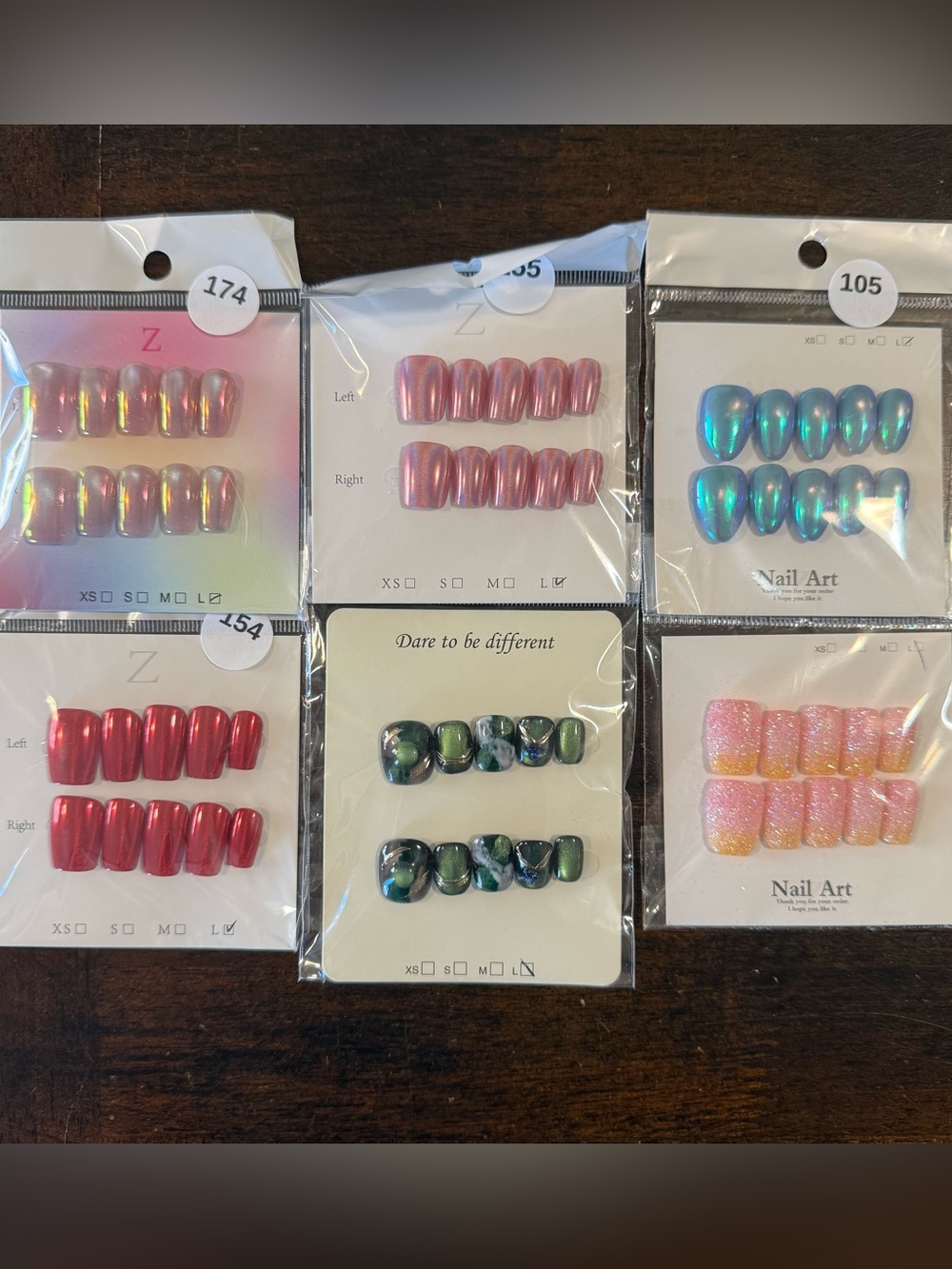Press-On Nails, 6 Sets